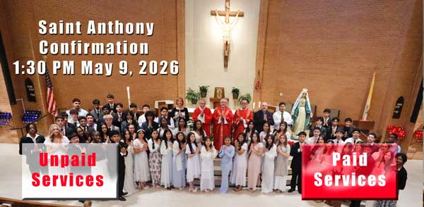 Saint Anthony 130 PM Confirmation 5926