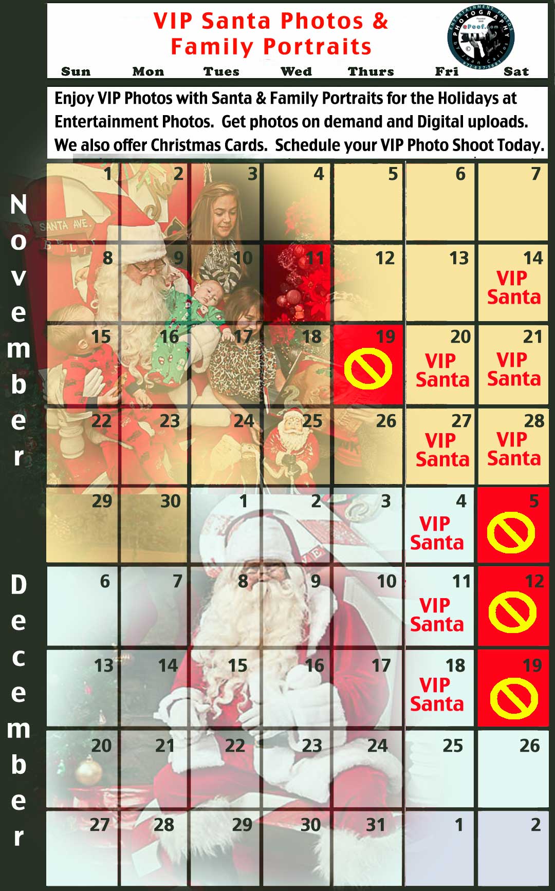 2015 VIP Santa Photos & Family Portraits by Juan Carlos at Entertainment Photos and VIPSantaPhotos